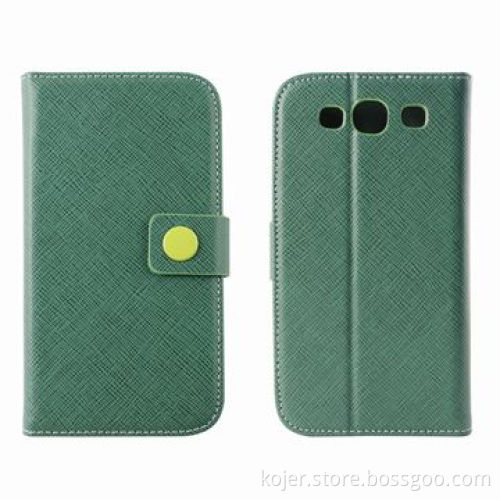 Leather Mobile Phone Cases for Samsung Galaxy S3 (i9300), with Magnetic Flap, OEM Orders Welcomed